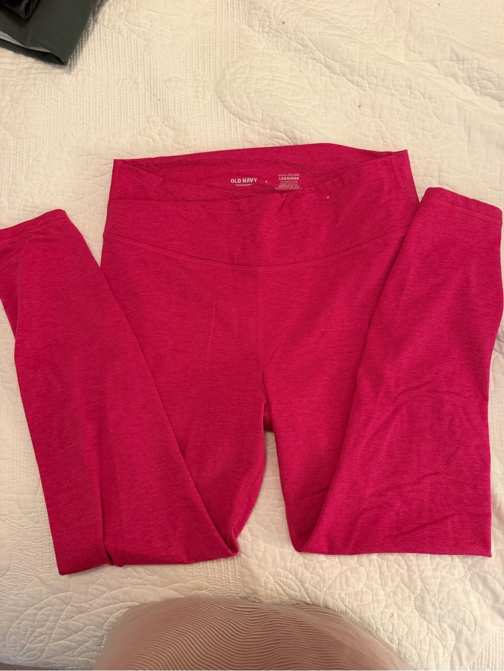 Old Navy Hot Pink High-Rise Leggings Cloud Comfy